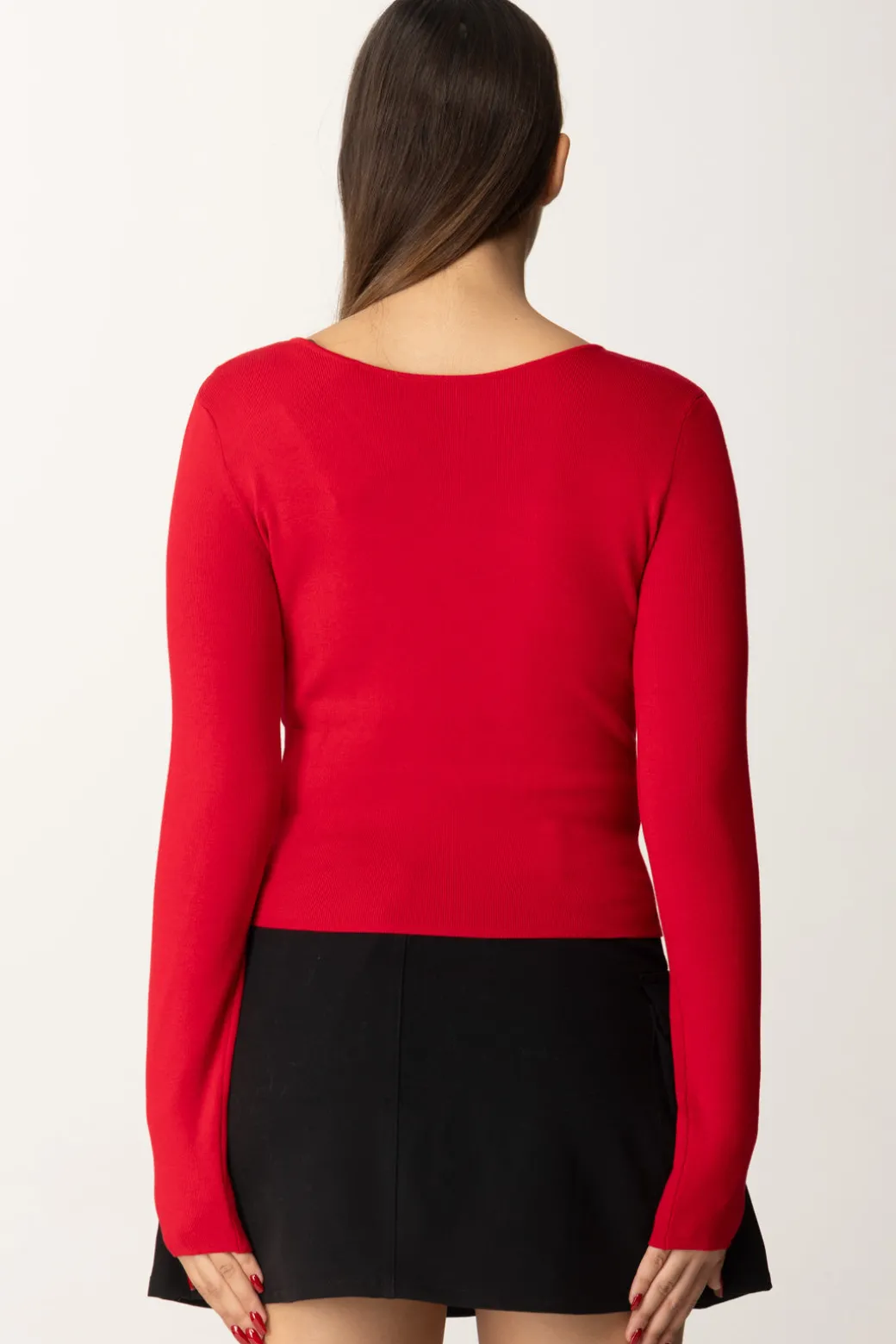 Twin-set Maglia con Dettagli LogatiROSSO VENEZIANO