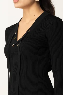 Twin-set Maglia con Intreccio Alla ScollaturaNERO