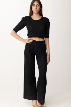 Twin-set Maglia con Mix Di PuntiNERO