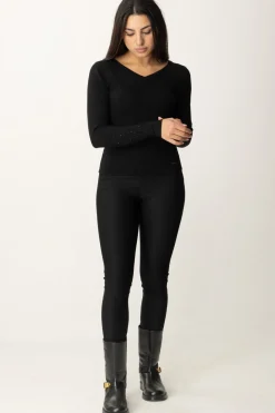 Twin-set Maglia con Strass In DégradéNERO