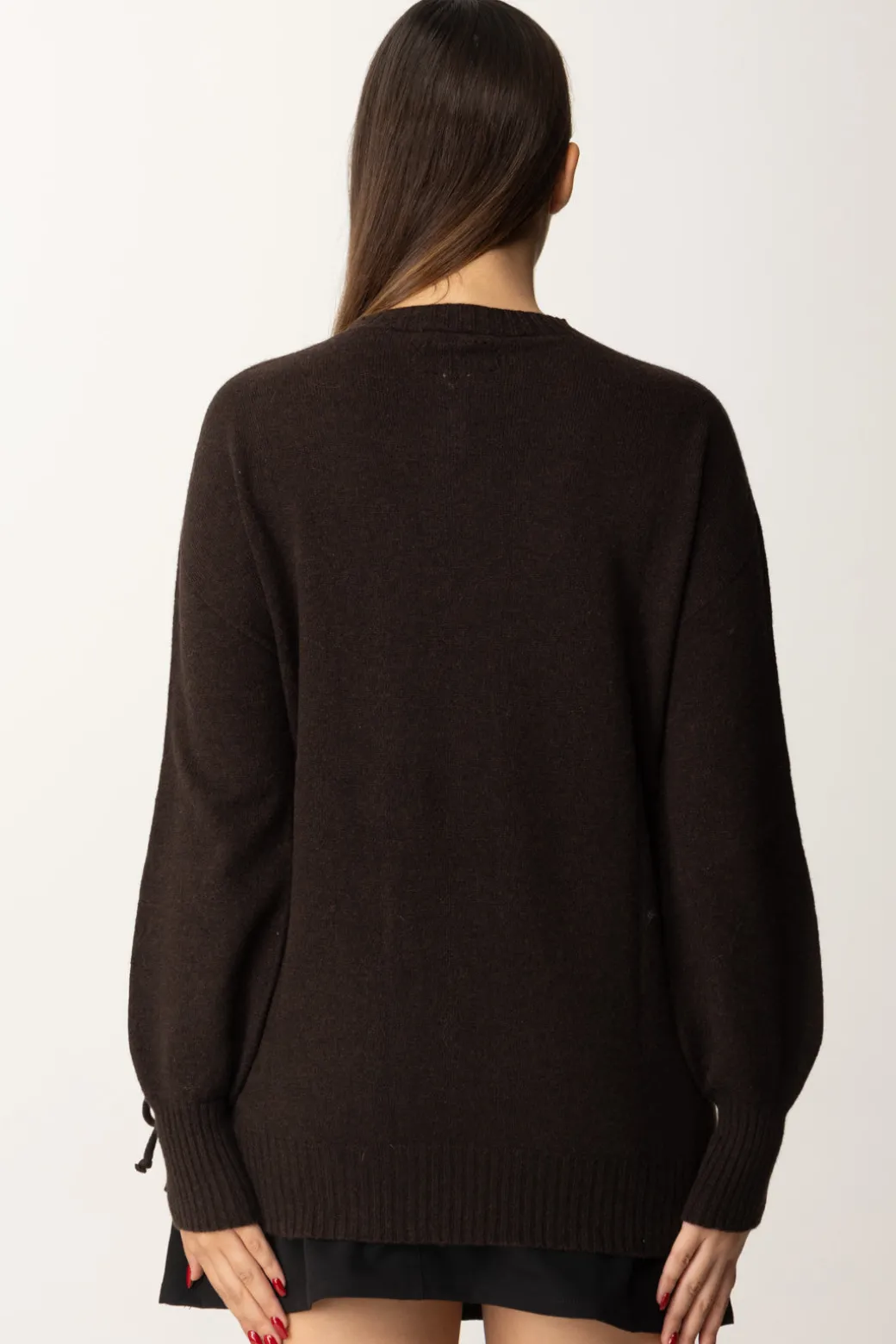 Twin-set Maglione Ampio In CashmereCOFFEE CHOCOLATE