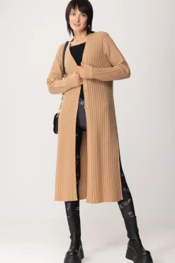 Twin-set Maxi Cardigan a CostineICED COFFEE SCURO