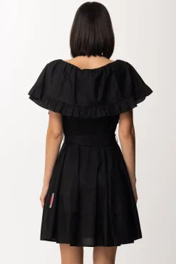 Twin-set Mini Abito Chemisier con VolantNERO