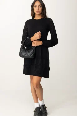 Twin-set Mini Abito In Maglia con CinturaNERO