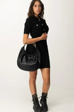 Twin-set Mini Abito In Maglia a Punti IncrociatiNERO