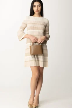 Twin-set Mini Abito In Maglia a RigheNEVE LUREX DEGRADE'