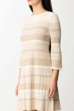 Twin-set Mini Abito In Maglia a RigheNEVE LUREX DEGRADE'