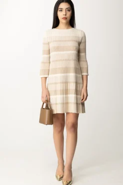 Twin-set Mini Abito In Maglia a RigheNEVE LUREX DEGRADE'