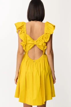 Twin-set Mini Abito In Popeline con VolantMIELE CHIARO