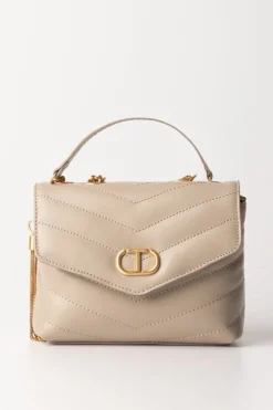 Twin-set Mini Tracolla Dreamy con LogoTAUPE