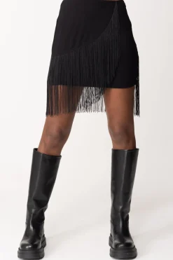 Twin-set Minigonna con FrangeNERO