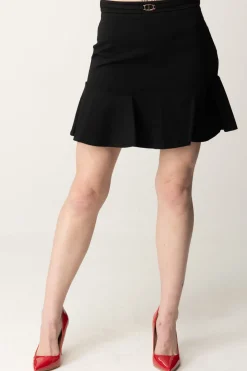 Twin-set Minigonna con Volant e Dettaglio LogoNERO