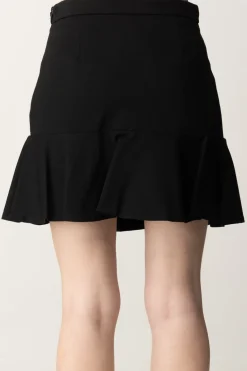 Twin-set Minigonna con Volant e Dettaglio LogoNERO