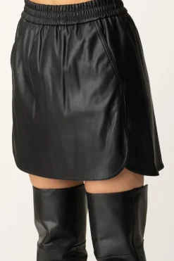 Twin-set Minigonna Effetto PelleNERO