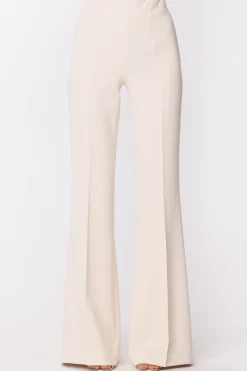 Twin-set Pantaloni a Zampa con PincesAVORIO