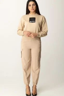 Twin-set Pantaloni Cargo con ElasticoLIGHT BEIGE