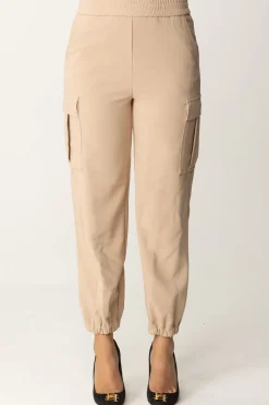 Twin-set Pantaloni Cargo con ElasticoLIGHT BEIGE