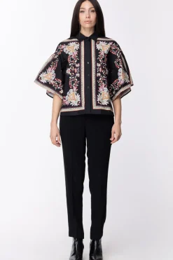 Twin-set Pantaloni Classici con Tasche a FilettoNERO