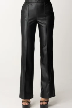 Twin-set Pantaloni Effetto PelleNERO