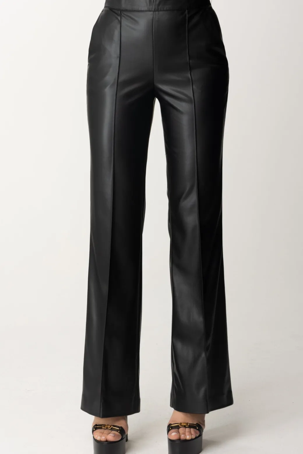 Twin-set Pantaloni Effetto PelleNERO