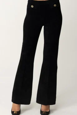 Twin-set Pantaloni Flare In MagliaNERO