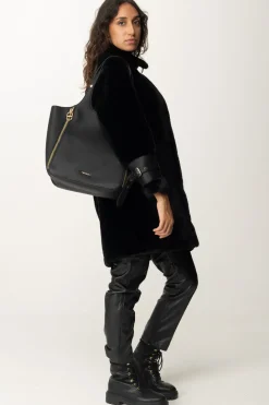 Twin-set Pantaloni In Ecopelle con CinturaNERO