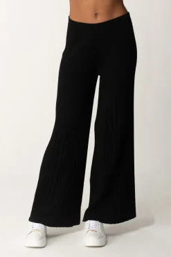 Twin-set Pantaloni In Maglia PlisséNERO