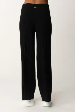 Twin-set Pantaloni In Maglia PlisséNERO