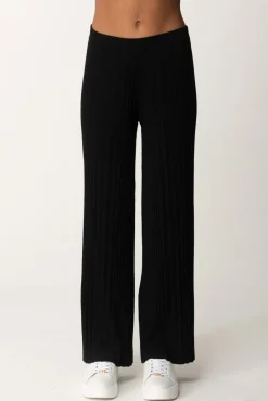 Twin-set Pantaloni In Maglia PlisséNERO