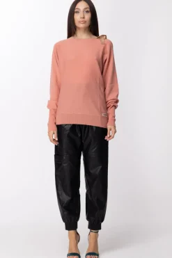 Twin-set Pantaloni Jogging In EcopelleNERO