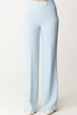 Twin-set Pantaloni Palazzo con PiegaBLUE TEAR