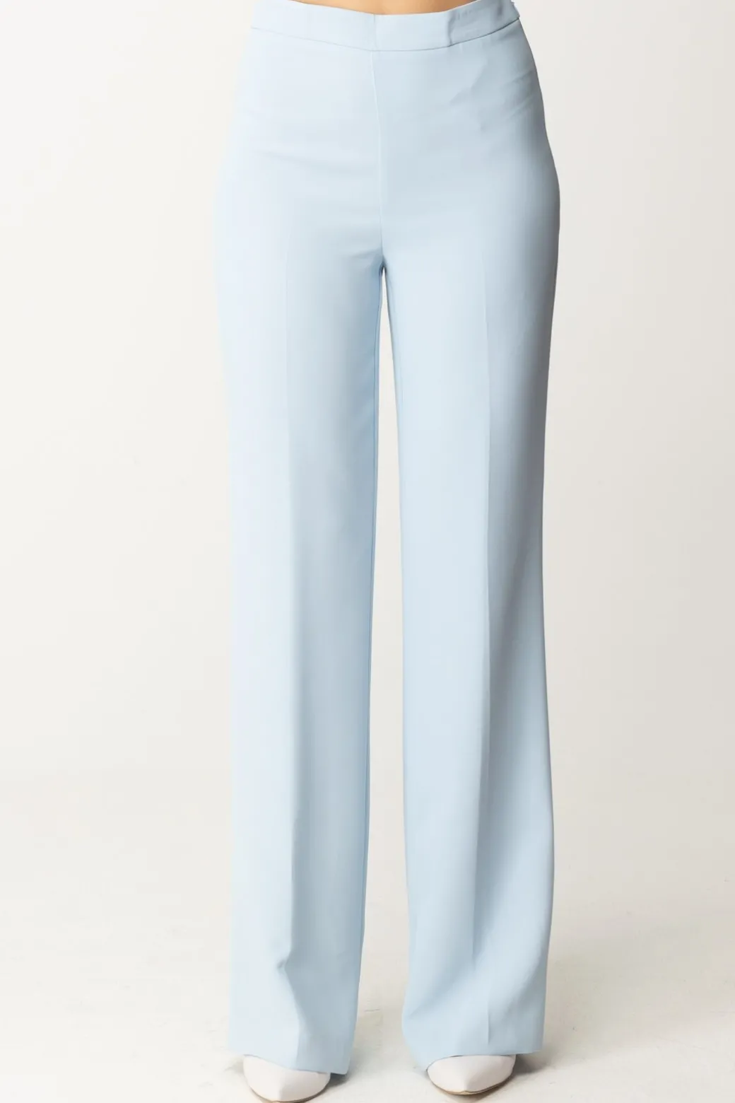 Twin-set Pantaloni Palazzo con PiegaBLUE TEAR
