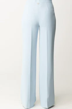 Twin-set Pantaloni Palazzo con PiegaBLUE TEAR