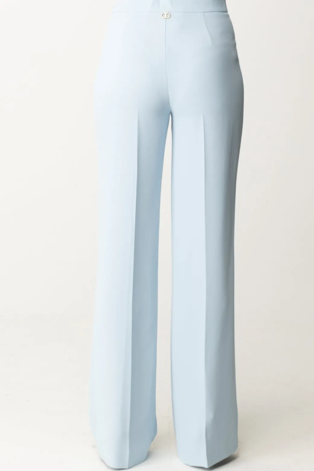 Twin-set Pantaloni Palazzo con PiegaBLUE TEAR