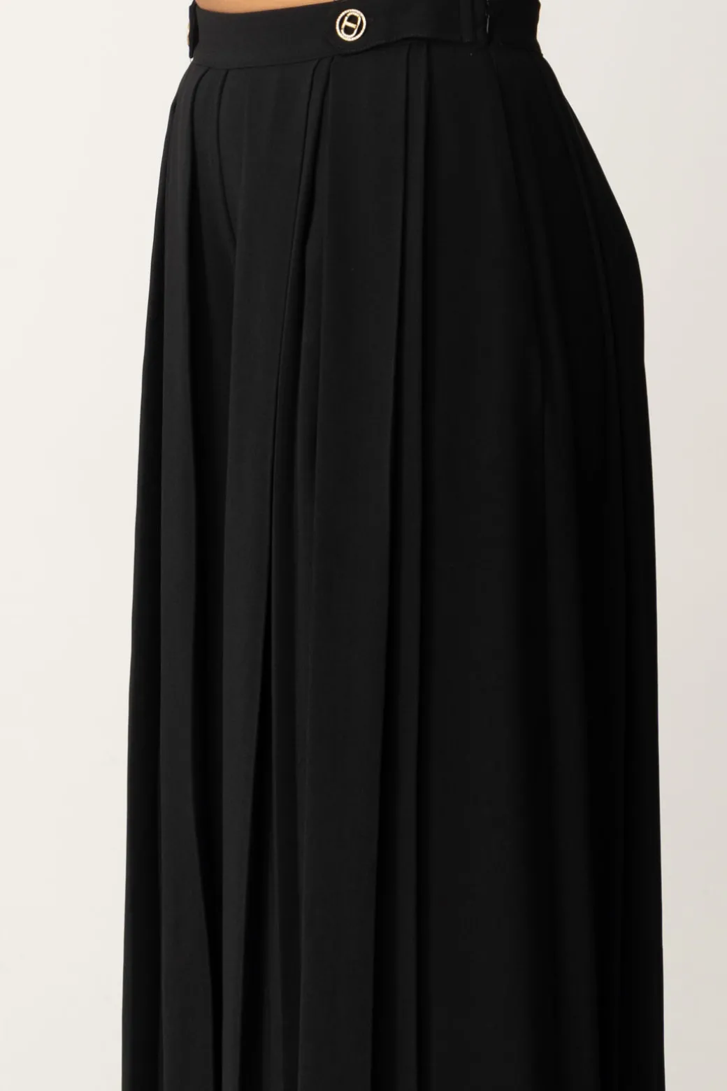 Twin-set Pantaloni Plissé con BottoniNERO