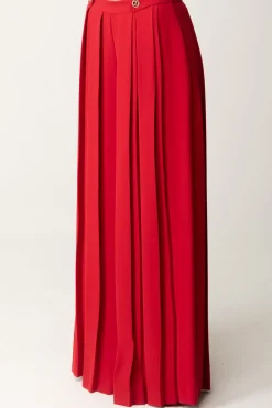 Twin-set Pantaloni Plissé con BottoniROSSO VENEZIANO