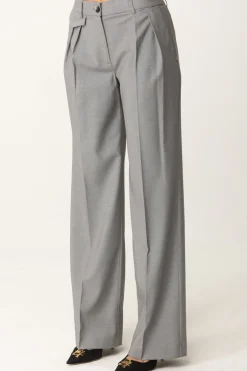 Twin-set Pantaloni Wide Leg con PincesGRIGIO MEL.MEDIO