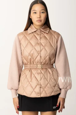 Twin-set Piumino Trapuntato con Maniche In MagliaDUNA