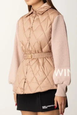 Twin-set Piumino Trapuntato con Maniche In MagliaDUNA