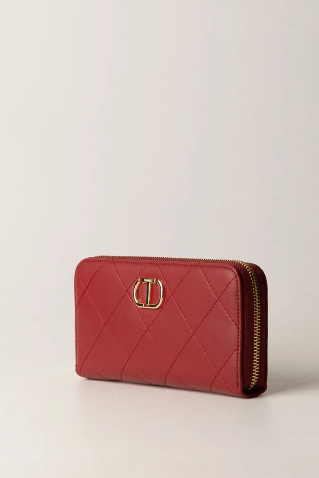 Twin-set Portafogli Zip Around con ImpuntureROSSO POMPEIANO