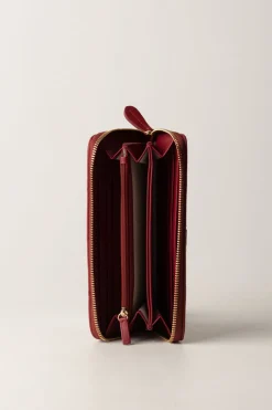 Twin-set Portafogli Zip Around con ImpuntureROSSO POMPEIANO