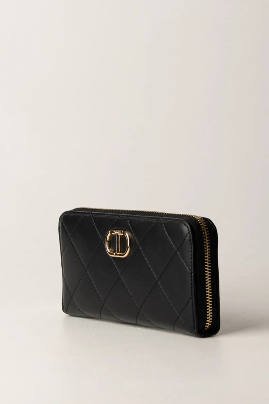 Twin-set Portafogli Zip Around con ImpuntureNERO