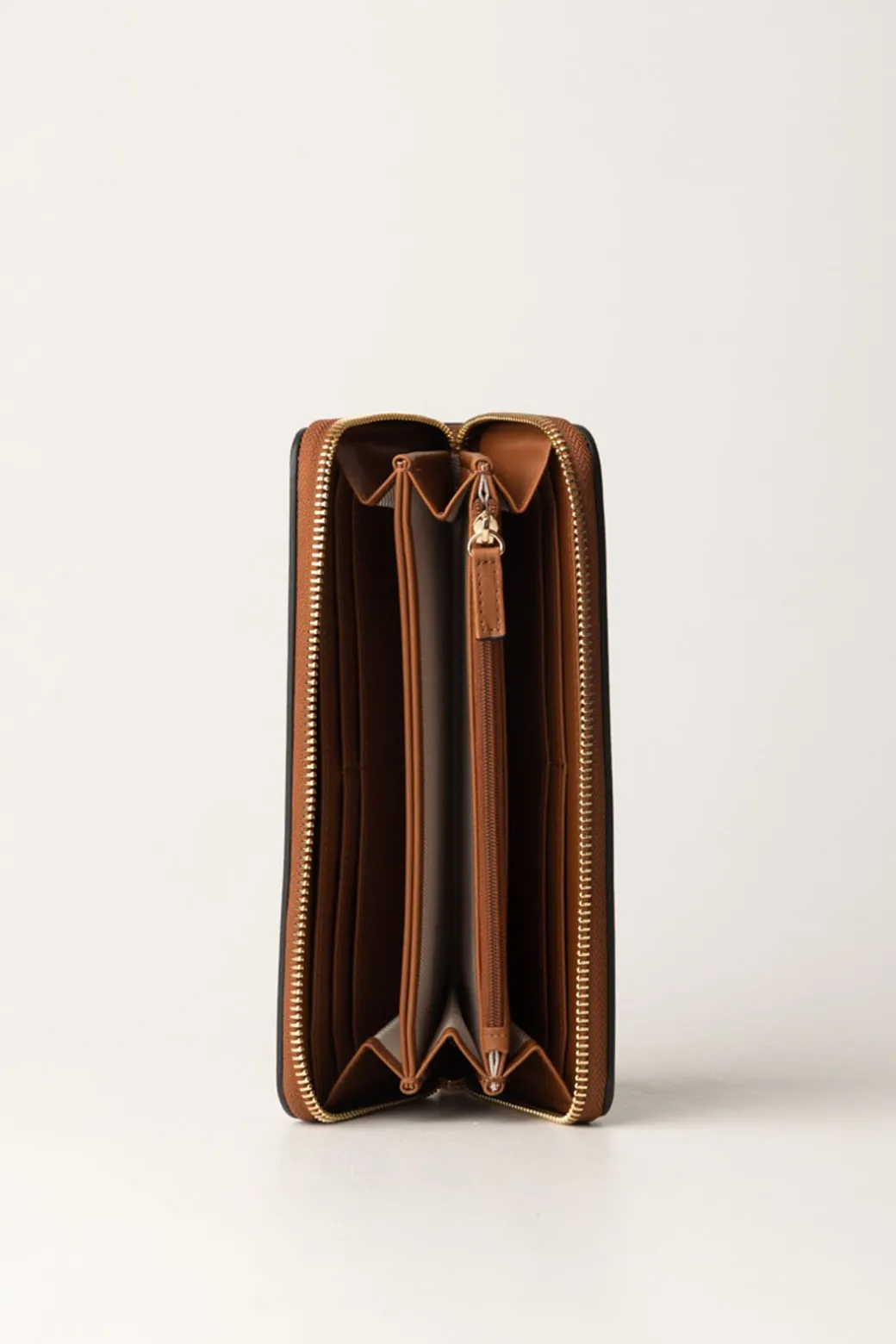 Twin-set Portafogli Zip-around In Similpelle LisciaCUOIO