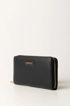 Twin-set Portafogli Zip-around con LogoNERO