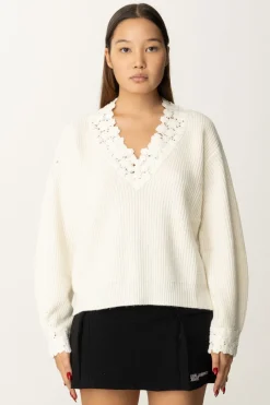 Twin-set Pullover con RicamoNEVE