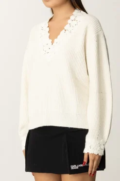 Twin-set Pullover con RicamoNEVE