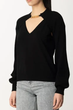 Twin-set Set Top e Coprispalle In MagliaNERO