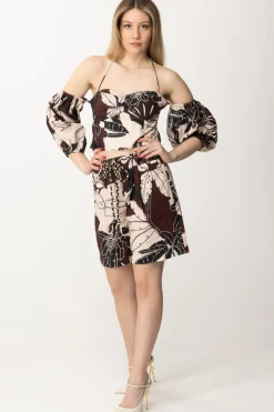 Twin-set Shorts con StampaST.EXOTIC BITTER CHOCOLATE