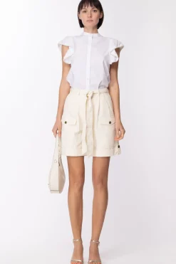 Twin-set Shorts con Tasconi e FusciaccaANTIQUE WHITE