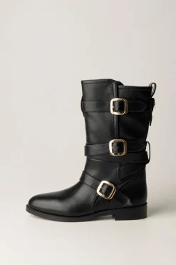 Twin-set Stivaletti Biker con FibbieNERO